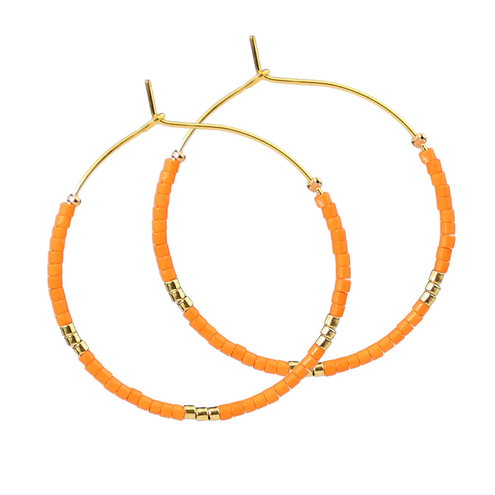 Wholesale Colorful Rice Beads Large Earrings